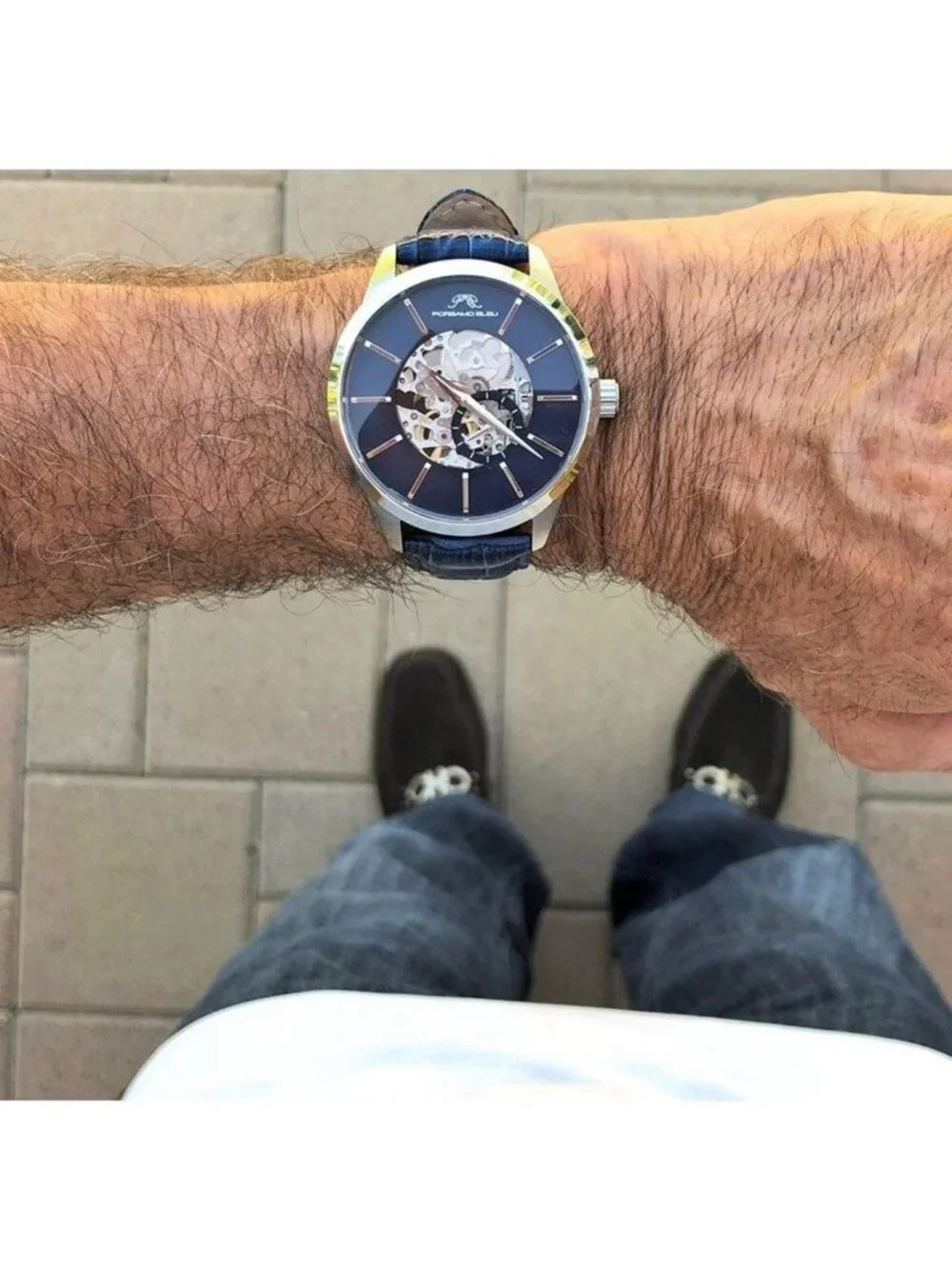 NWT Porsamo Bleu Cassius Automatic Blue Dial Men's Watch